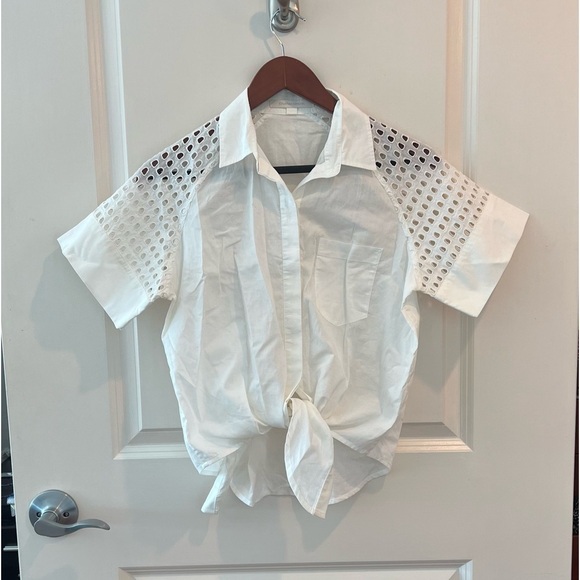 Jonathan Simkhai Short sleeve shirt in white - Picture 1 of 14